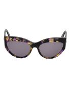 LJ787S Cat-Eye-Sonnenbrille aus mehrfarbigem Acetat, schwarz-lila