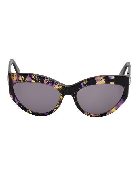 LJ787S Cat-Eye-Sonnenbrille aus mehrfarbigem Acetat, schwarz-lila