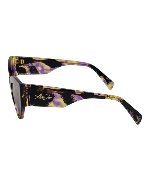 LJ787S Cat-Eye-Sonnenbrille aus mehrfarbigem Acetat, schwarz-lila