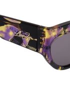 LJ787S Cat-Eye-Sonnenbrille aus mehrfarbigem Acetat, schwarz-lila