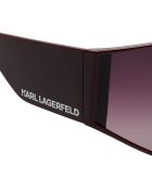 KL6209S zonnebril met bordo-acetaatmasker