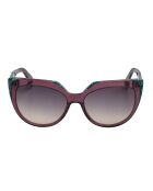 Lunettes de soleil œil de chat en acétate LJ783S cristal lilas foncé