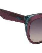 Lunettes de soleil œil de chat en acétate LJ783S cristal lilas foncé