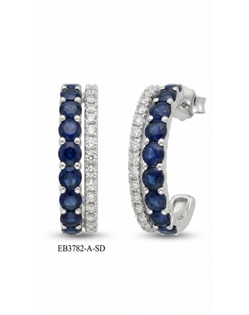 Lyas oorbellen D0.095/28 S0.44/16 witgoud