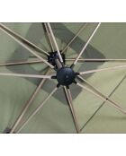 Parasol déporté effet bois Quartz vert mélèze - 3x3m