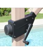 Parasol déporté effet bois Quartz lin - 3x3cm