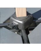 Parasol déporté effet bois Quartz lin - 3x3cm