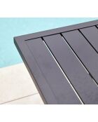 Ensemble repas Gueratharos anthracite/terracotta - Table + 8 fauteuils lagos