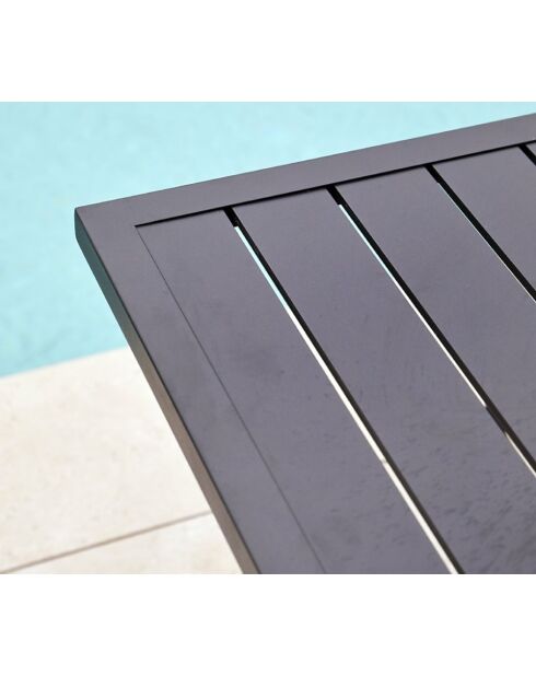 Ensemble repas Gueratharos anthracite/terracotta - Table + 8 fauteuils lagos