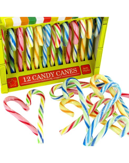 Caja de 12 bastones de caramelo 170 gr