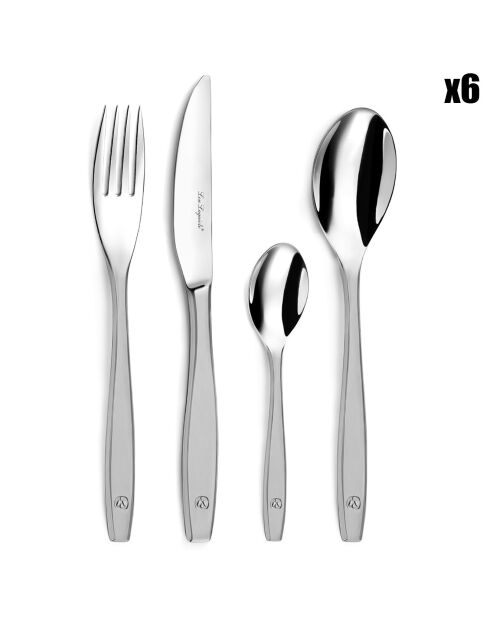 24-teiliges Besteckset Figure Sandgestrahlt