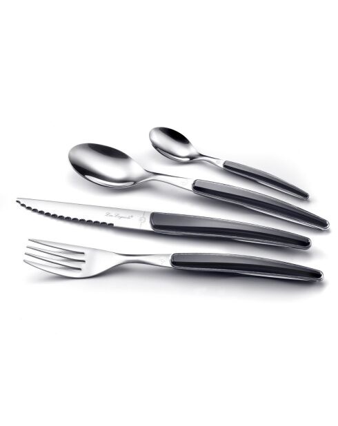 Nevada 24-teiliges Besteckset schwarz