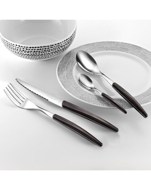 Nevada 24-teiliges Besteckset schwarz