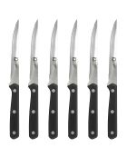 Coffret 6 couteaux steak Cucina gris/noir
