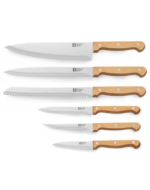 Set 6 couteaux de cuisine Artisan Bois