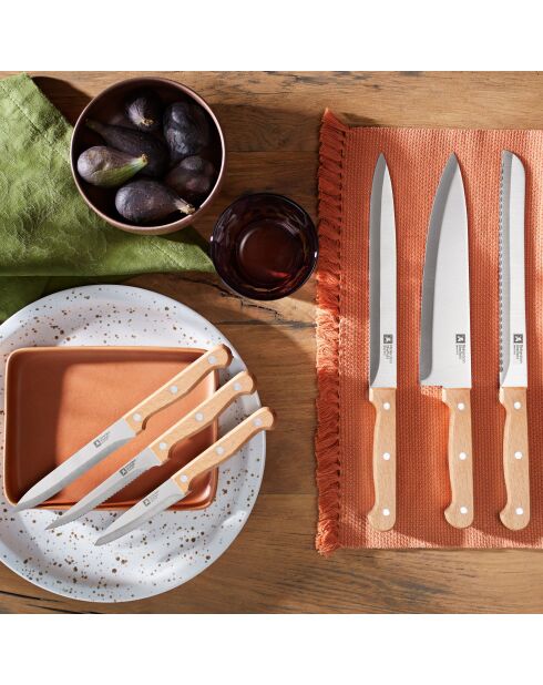 Set 6 couteaux de cuisine Artisan Bois