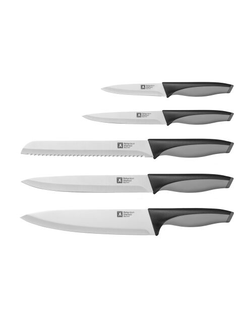 Set di 5 coltelli da cucina Advantage nero/grigio