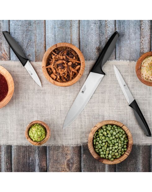 Set di 5 coltelli da cucina Advantage nero/grigio