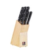 Bloc 6 couteaux de cuisine Cucina gris/noir