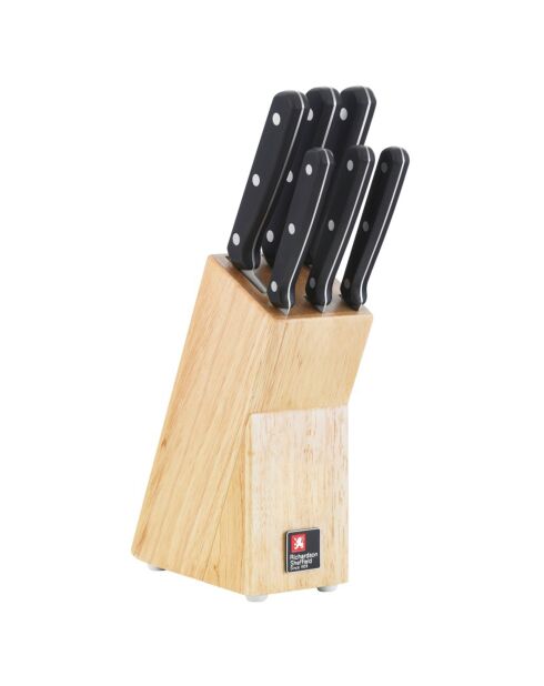 Bloc 6 couteaux de cuisine Cucina gris/noir