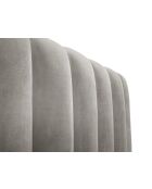 Brustbett mit Samtkopfteil Gina hellgrau - 230x165x125cm