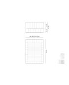 Brustbett mit Samtkopfteil Gina hellgrau - 230x165x125cm