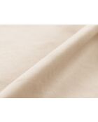 Bedbank met fluwelen hoofdeinde Tweepersoons Senna beige - 226x226x95cm
