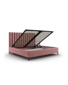 Apollo roze kofferbed met fluwelen hoofdeinde - 220x210x130cm