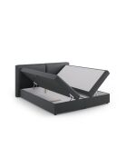 Arendal Boxspring-Set aus Strukturstoff dunkelgrau - 210x186x100cm