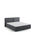 Arendal Boxspring-Set aus Strukturstoff dunkelgrau - 210x186x100cm