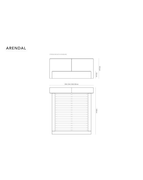 Arendal lichtblauw tweepersoons fluwelen bed met fluwelen hoofdeinde - 228x234x97,5cm