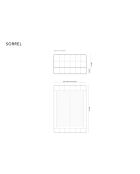 Borstbed Sorrel met Chenille hoofdeinde Lichtbeige Sorrel - 220x160x100cm