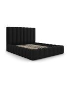 Brustbett mit Samtkopfteil Gina schwarz - 230x225x125cm