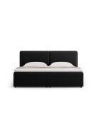 Ensemble boxspring en velours Arendal noir - 210x186x100cm