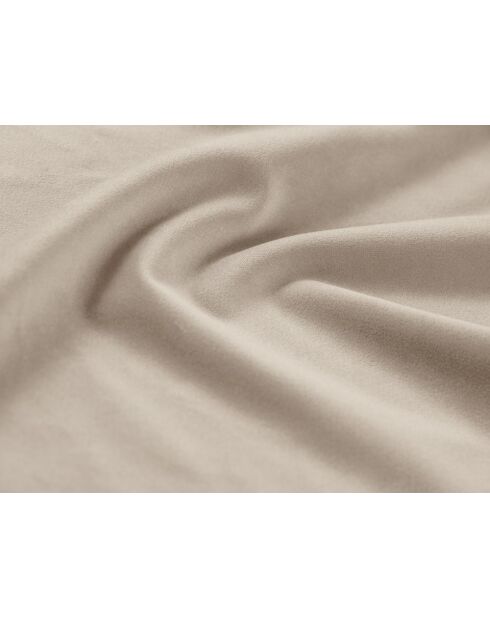 Colonel lichtbeige kofferbed met fluwelen hoofdeinde - 220x160x100cm