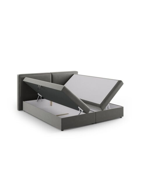 Set molle Arendal in velluto grigio chiaro - 210x186x100cm