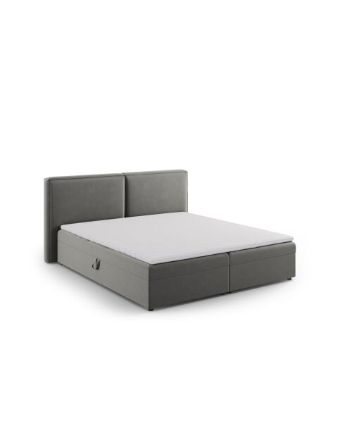Set molle Arendal in velluto grigio chiaro - 210x186x100cm
