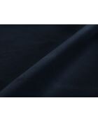 Borstbed met donkerblauw Senna tweepersoons fluwelen hoofdeinde - 226x226x95cm