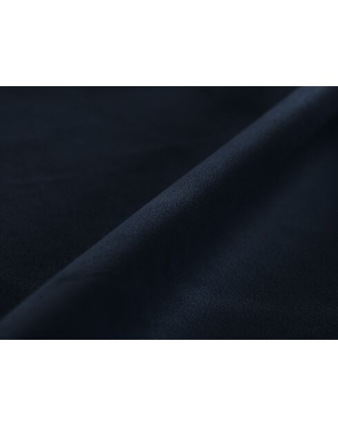 Borstbed met donkerblauw Senna tweepersoons fluwelen hoofdeinde - 226x226x95cm