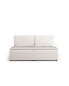 Arendal boxspringset in structuurstof lichtbeige - 210x166x100cm