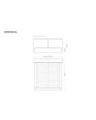 Arendal roze tweepersoons fluwelen bed met fluwelen hoofdeinde - 228x194x97,5cm