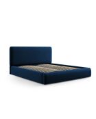 Cama tipo baúl Colonel Royal azul con cabecero de terciopelo, 220 x 180 x 100 cm