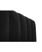 Brustbett mit Samtkopfteil Gina schwarz - 230x165x125cm