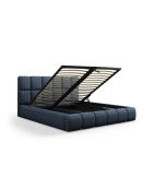 Lit Coffre Avec Tête de Lit en chenille Sorrel bleu roi - 220x160x100cm