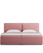 Arendal boxspringset roze structuurstof - 210x166x100cm