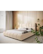 Borstbed Sorrel met Chenille hoofdeinde Lichtbeige Sorrel - 220x180x100cm