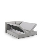 Arendal Boxspring-Set aus Strukturstoff hellgrau - 210x186x100cm
