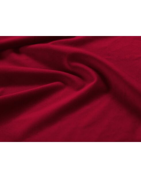 Schlafcouch mit Kopfteil aus rotem Sauerampfer-Samt, 220 x 180 x 100 cm