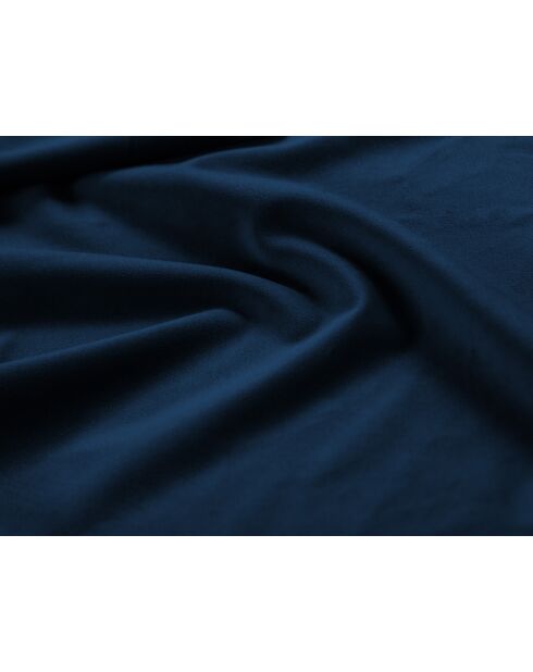Cama tipo baúl con cabecero de terciopelo azul oscuro, 220 x 160 x 100 cm