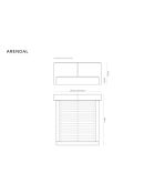 Lit Coffre Avec Tête de Lit tissu stucturel Double Arendal rose - 228x234x97.5cm